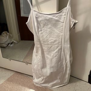 H+M white denim dress